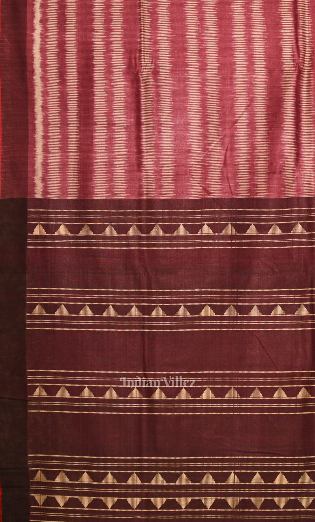 Maroon Coffee Gopalpur Tussar Silk Saree
