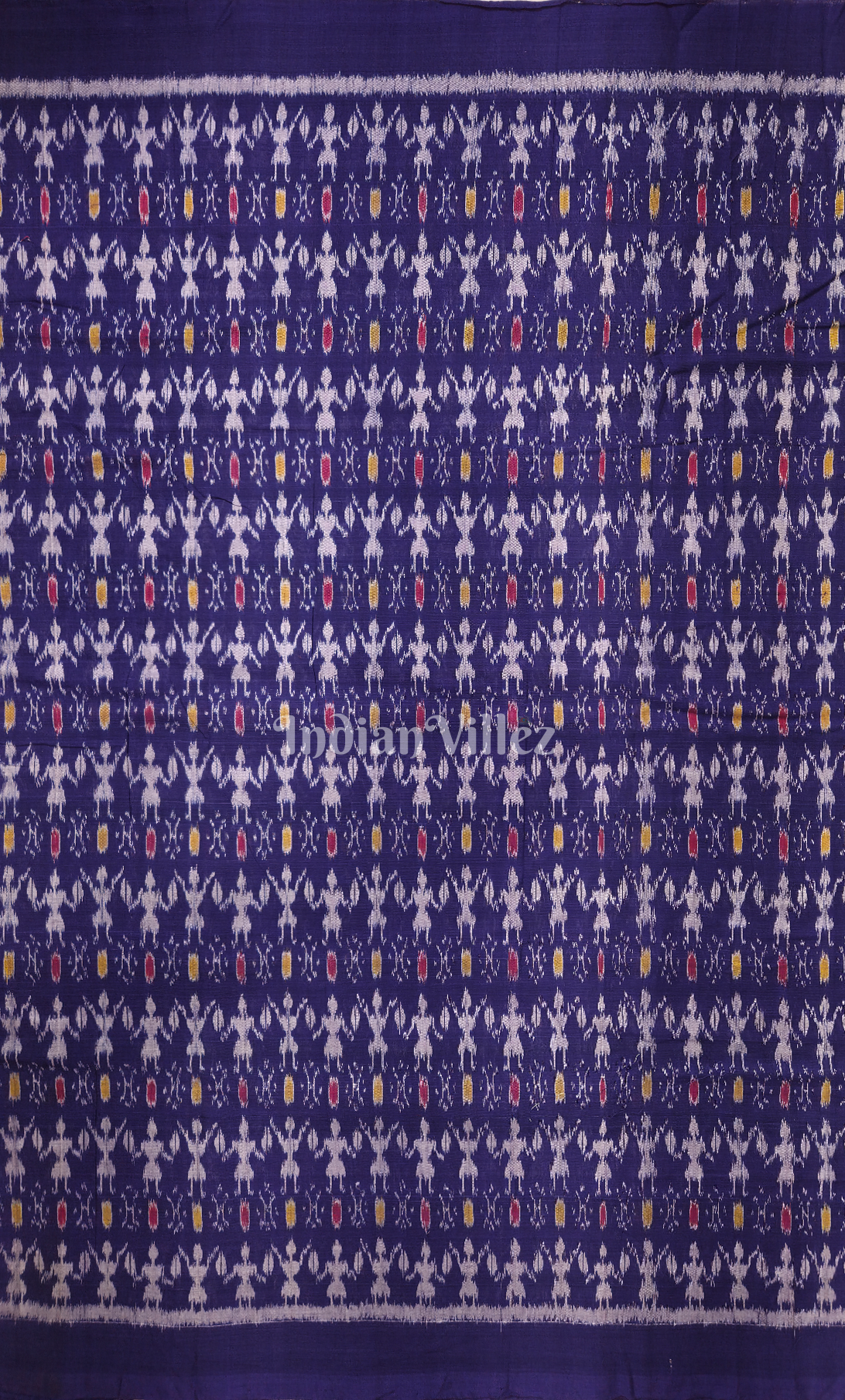 Blue Tribal Theme Odisha Ikat Sambalpuri Cotton Fabric 