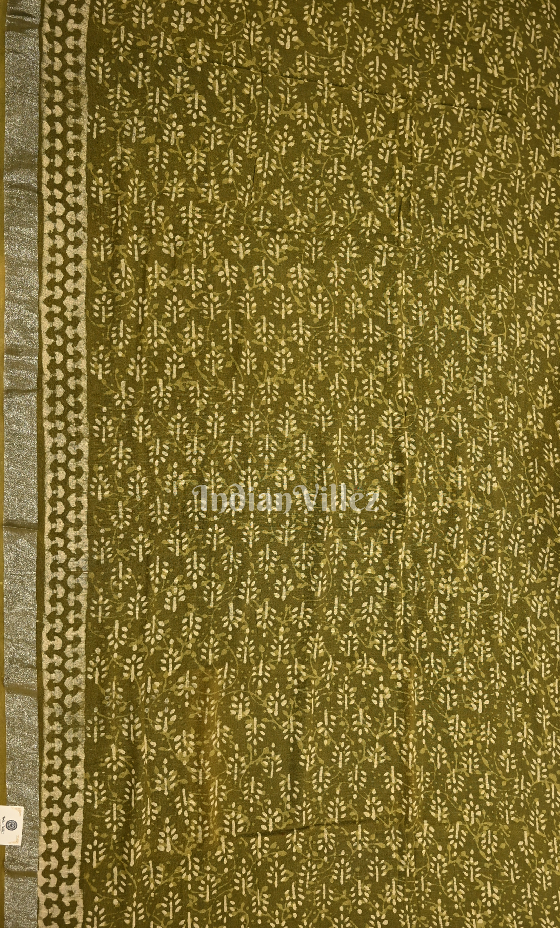 Mehendi Green Dabu Block Printed Cortton Suit Sets 