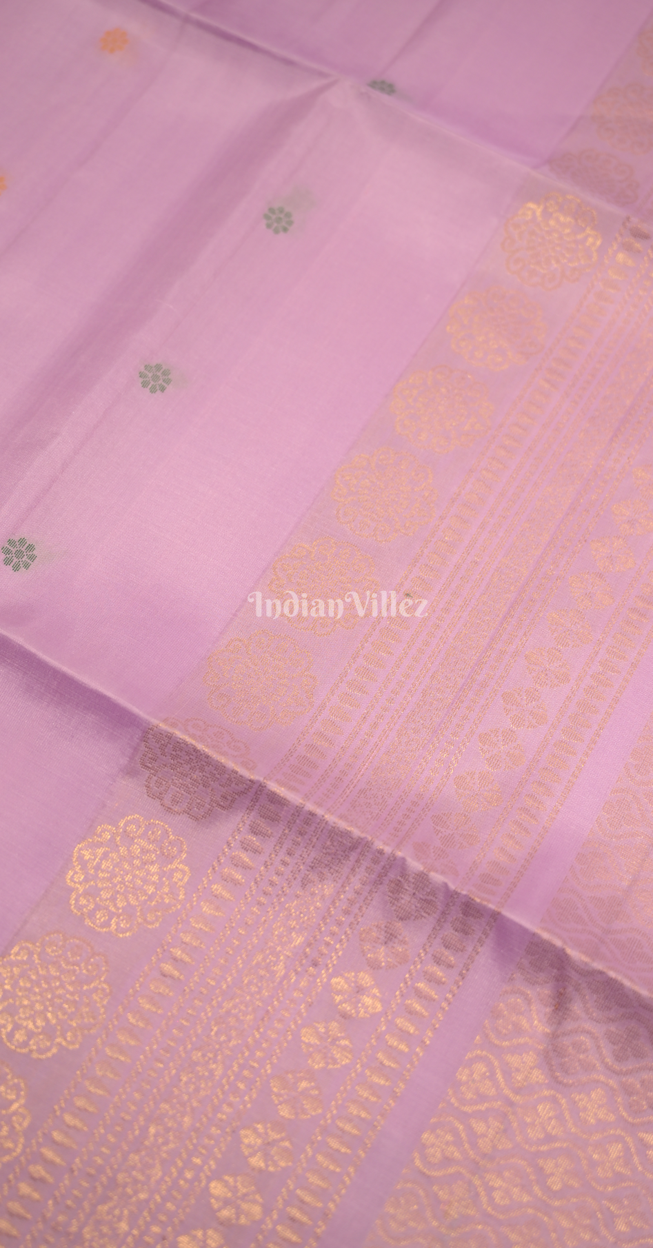 Pink Hibiscus Motif  Pure Kanjivaram Soft Silk Saree