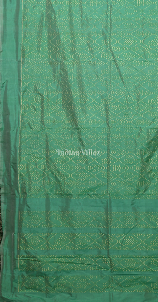 Rama Green Pochampally Ikat Silk Saree