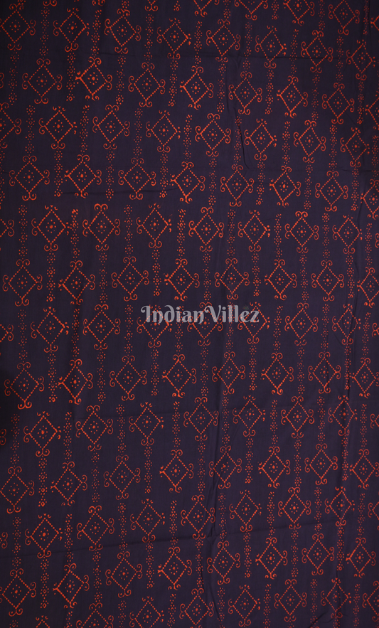 Blue Block Printed Cotton Suit Sets