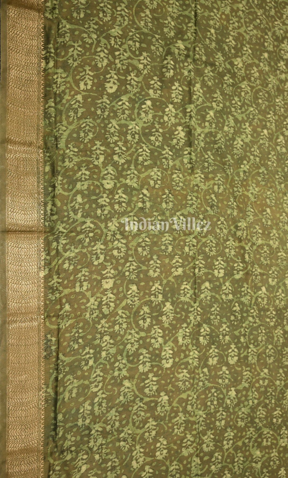 Moss Green Dabu Block Printed Cotton Suit Sets
