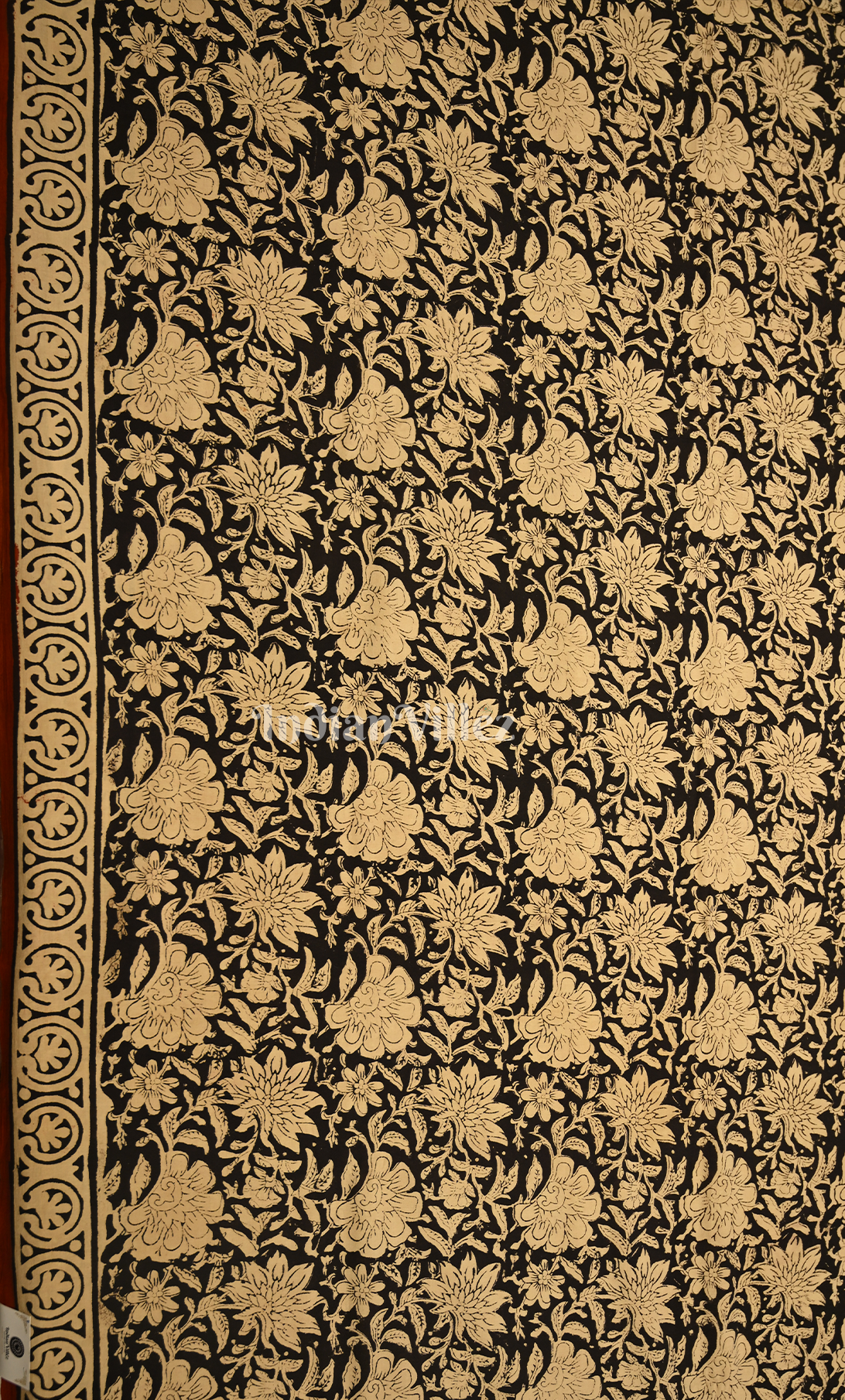 Cream Black Bagru Block Printed Cotton Suit Sets 