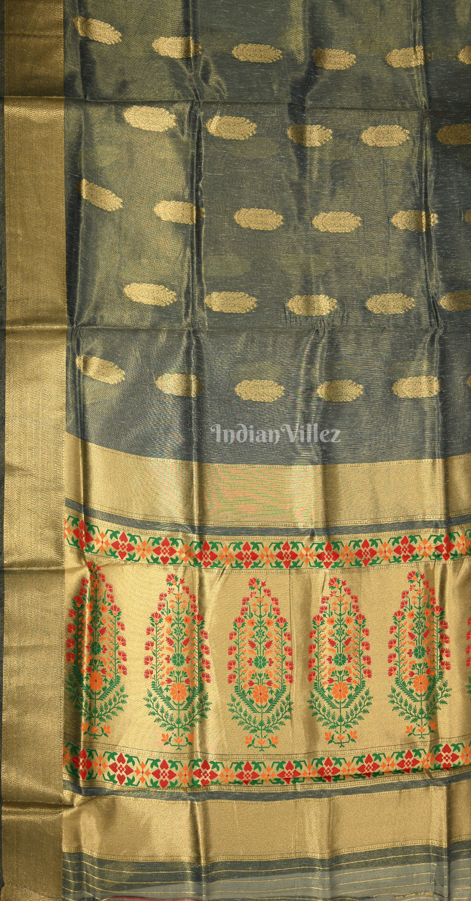 Light Blue Paithani Zari Tissue Silk Saree