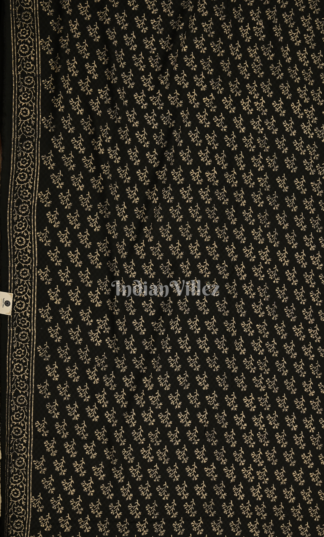 Red Orange Block Printed Chanderi Silk Suit Sets 