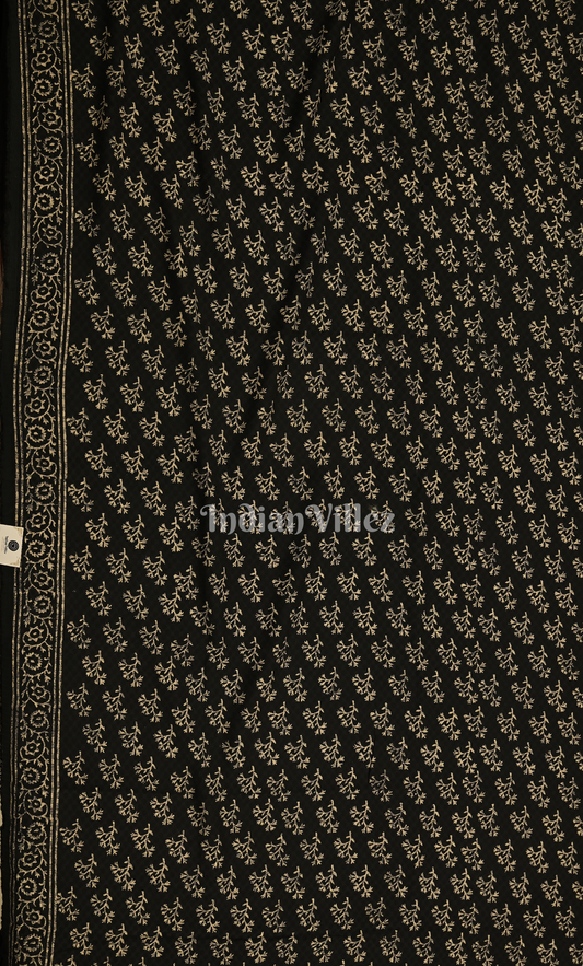 Red Orange Block Printed Chanderi Silk Suit Sets 