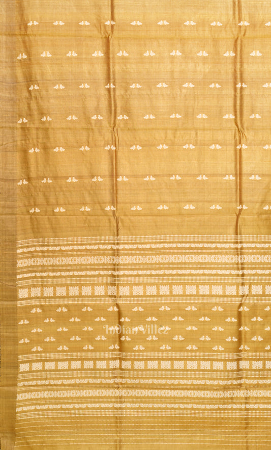 Golden Yellow Gopalpur Tussar Silk Saree 