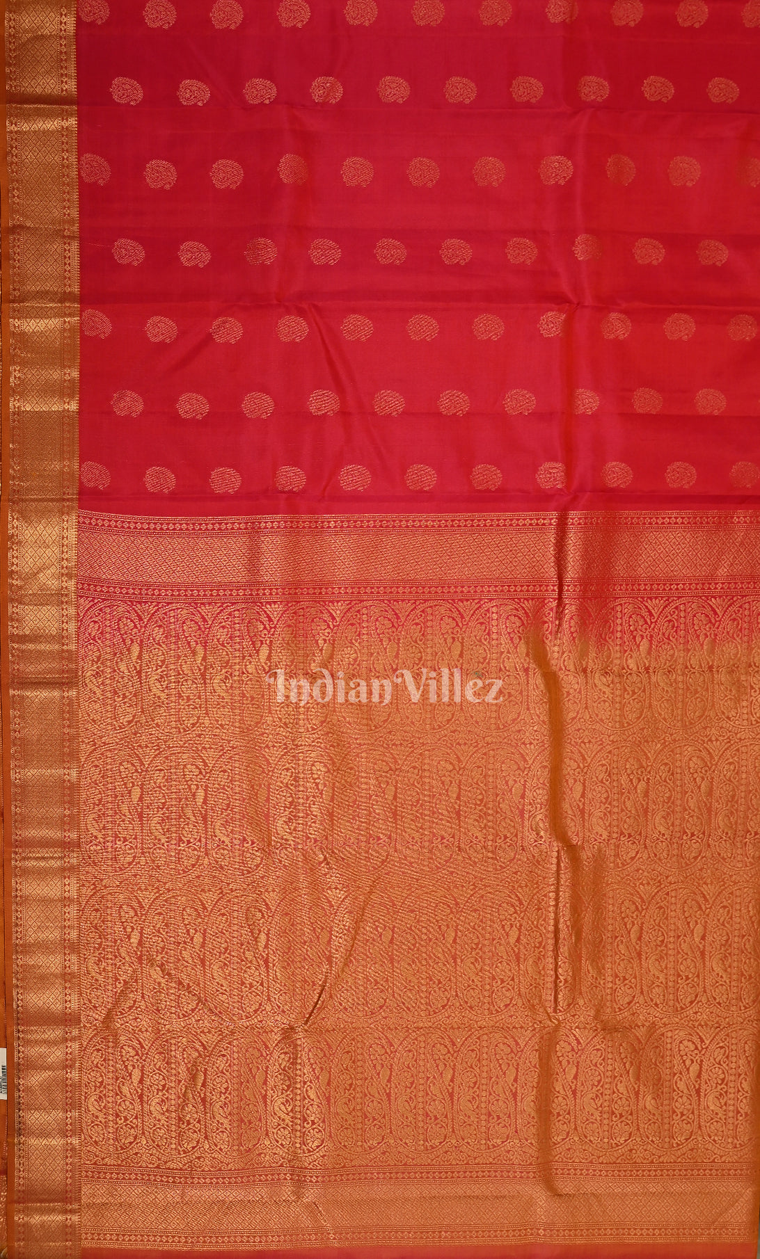 Classic Bridal Red Brocade Pure Kanjivaram Silk Saree 