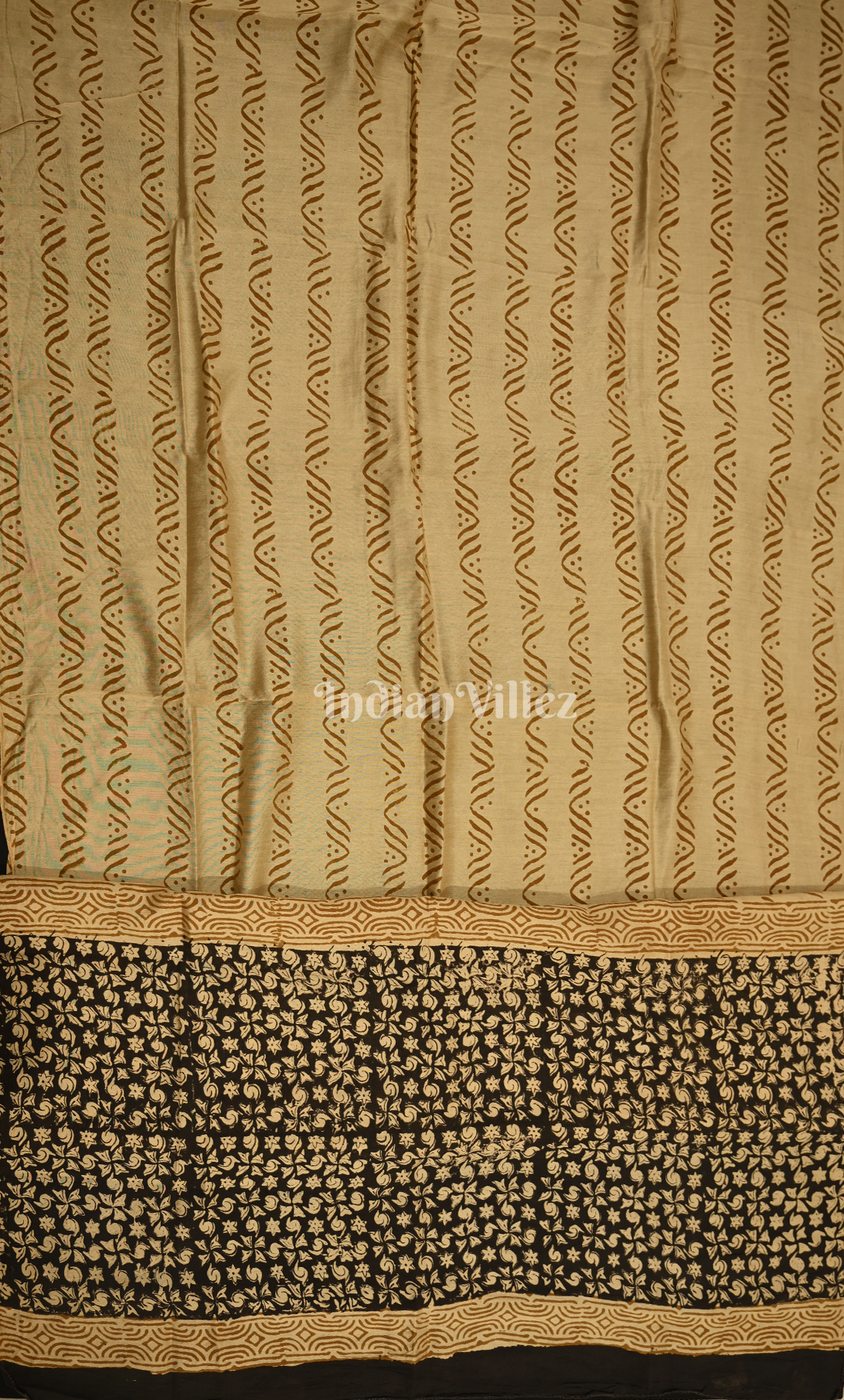 Black Bagru Block Printed Cotton Suit Sets