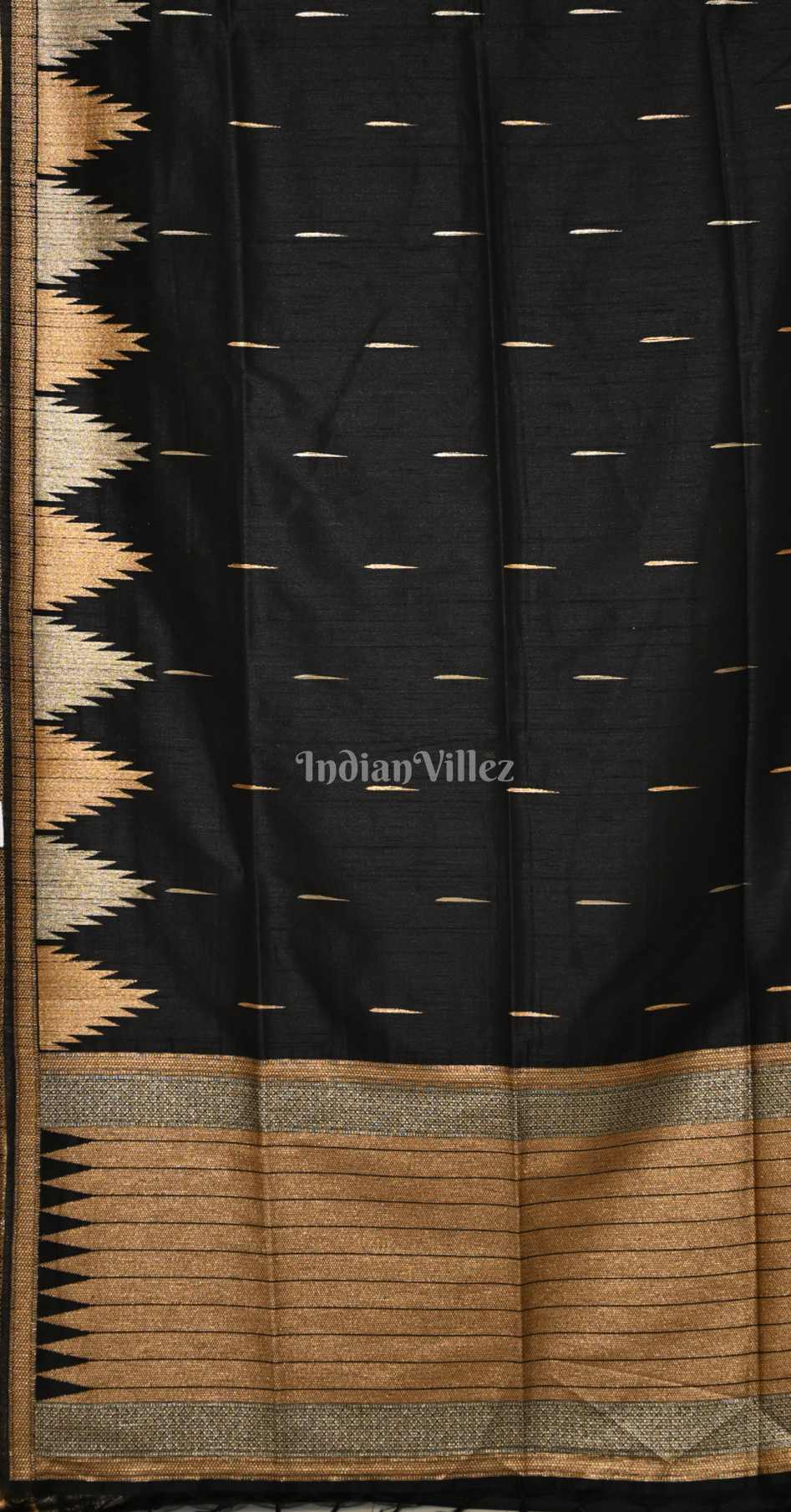 Black Tussar Silk Saree