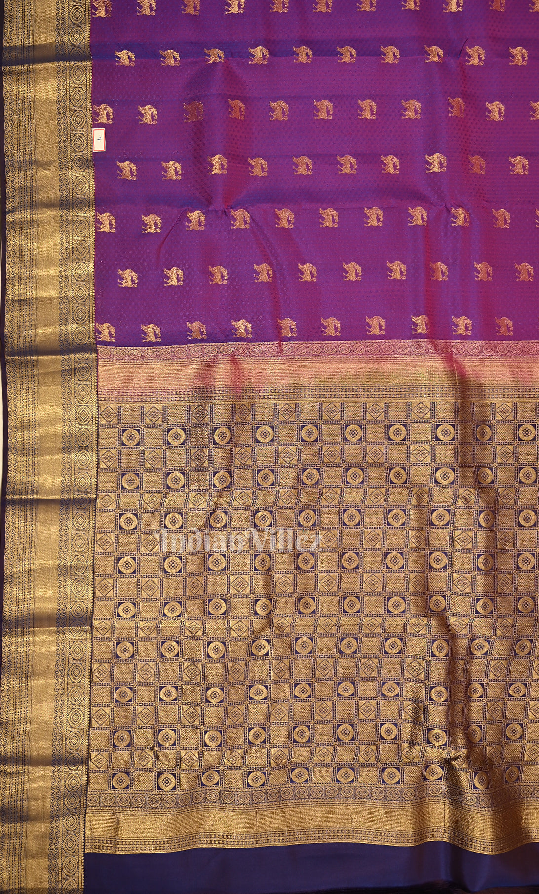 Purple Brocade Pure Kanjivaram Silk Saree
