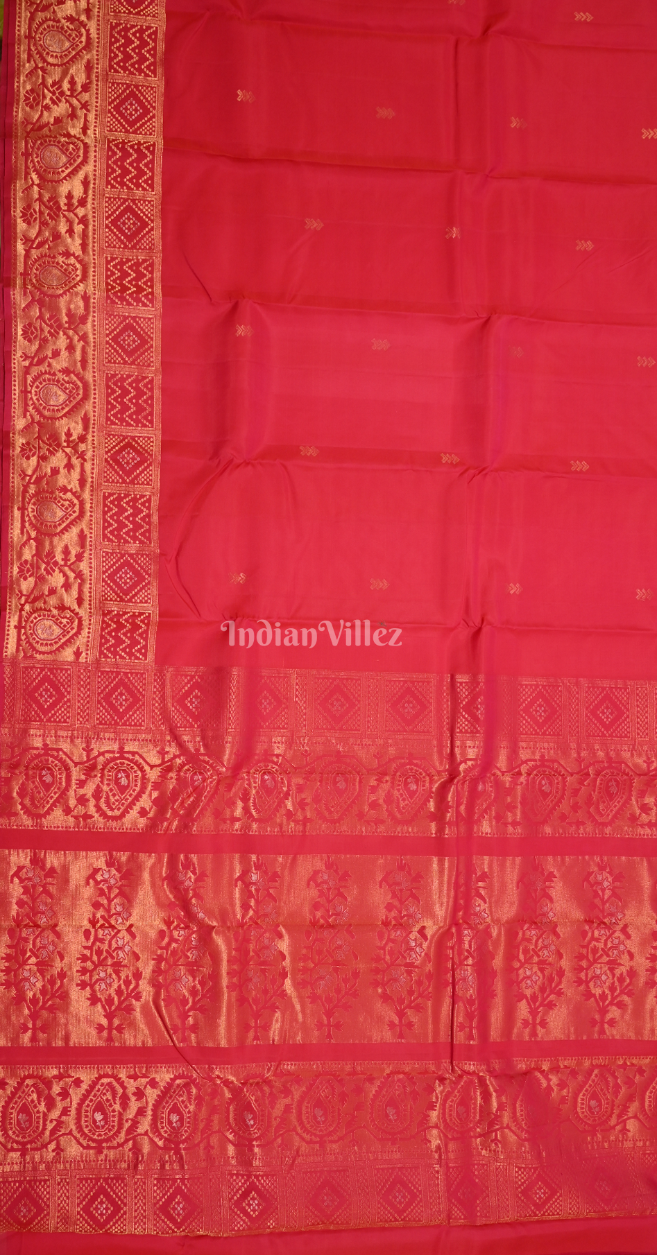Exclusive Rani Pink Pure Brocade Kanjivaram Silk Saree