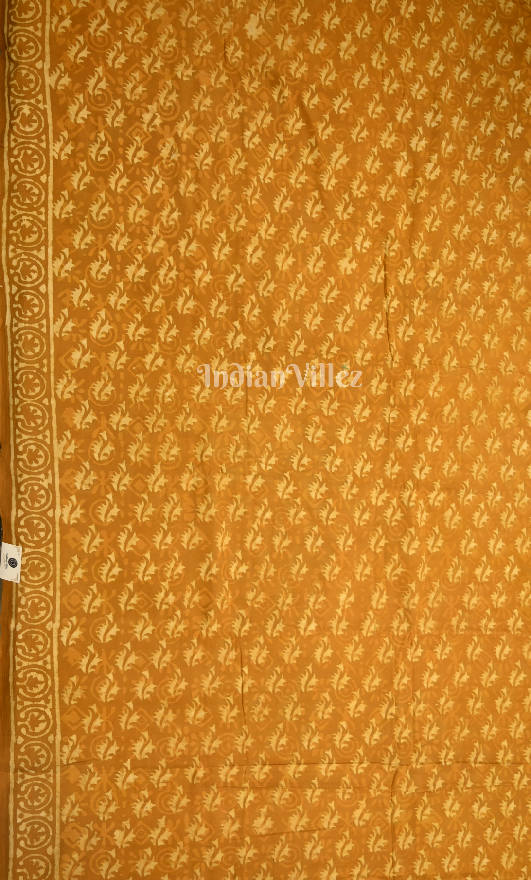 Mustard Yellow Dabu Block Printed Cotton Suit Sets 