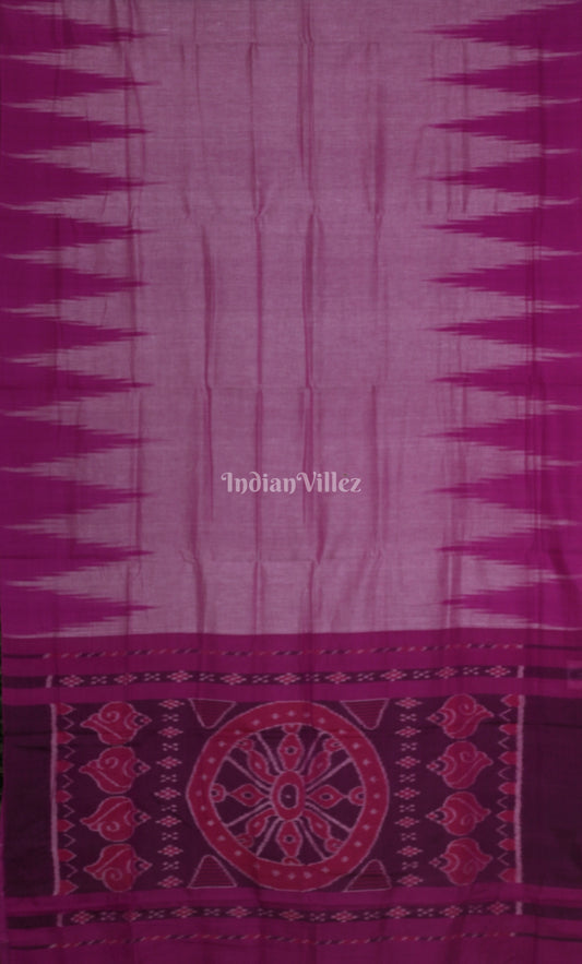 Lavendar Magenta Kargil Kumbha Maniabandha Cotton Saree