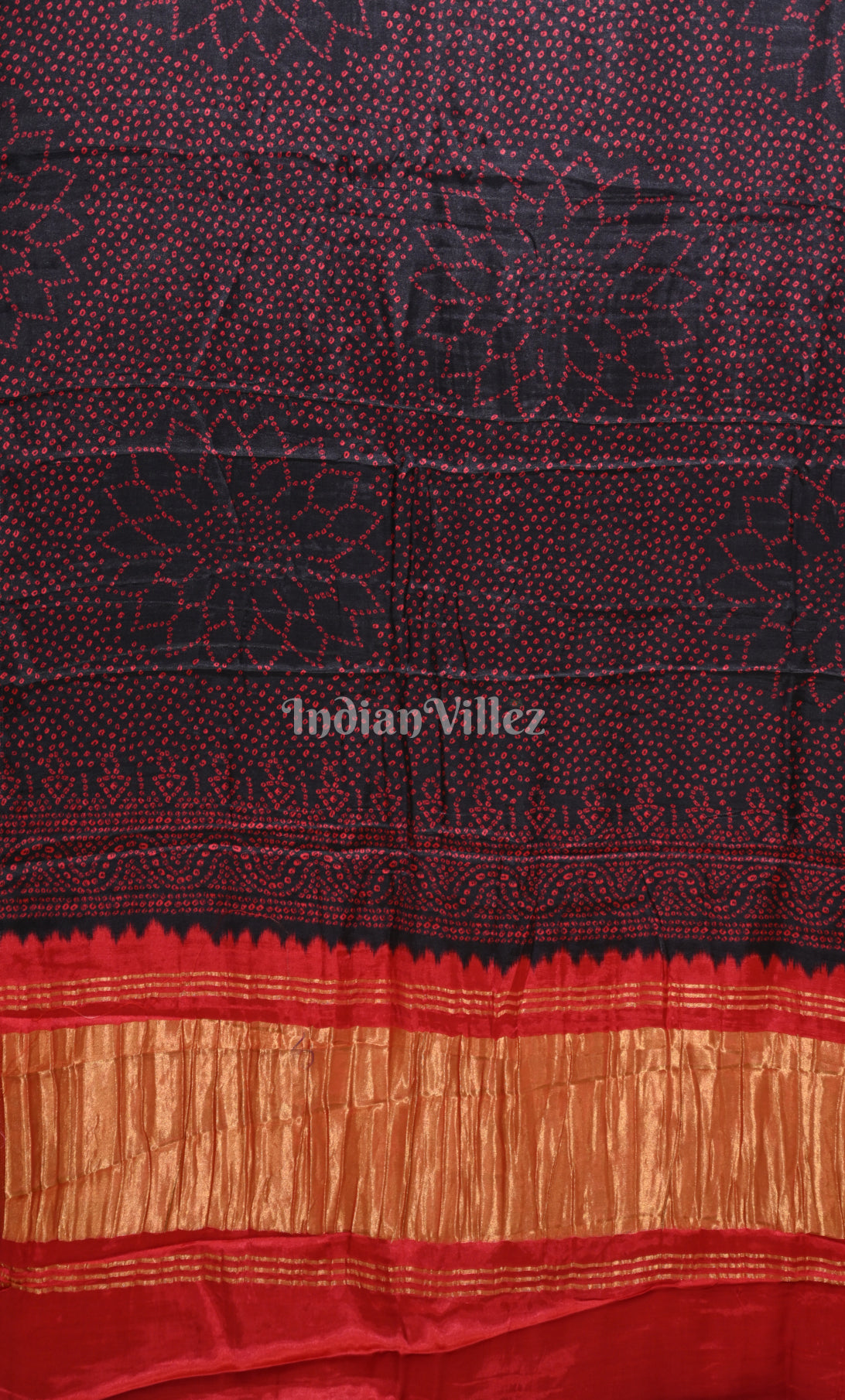 Purple Red Digital Print Gajji Silk Saree