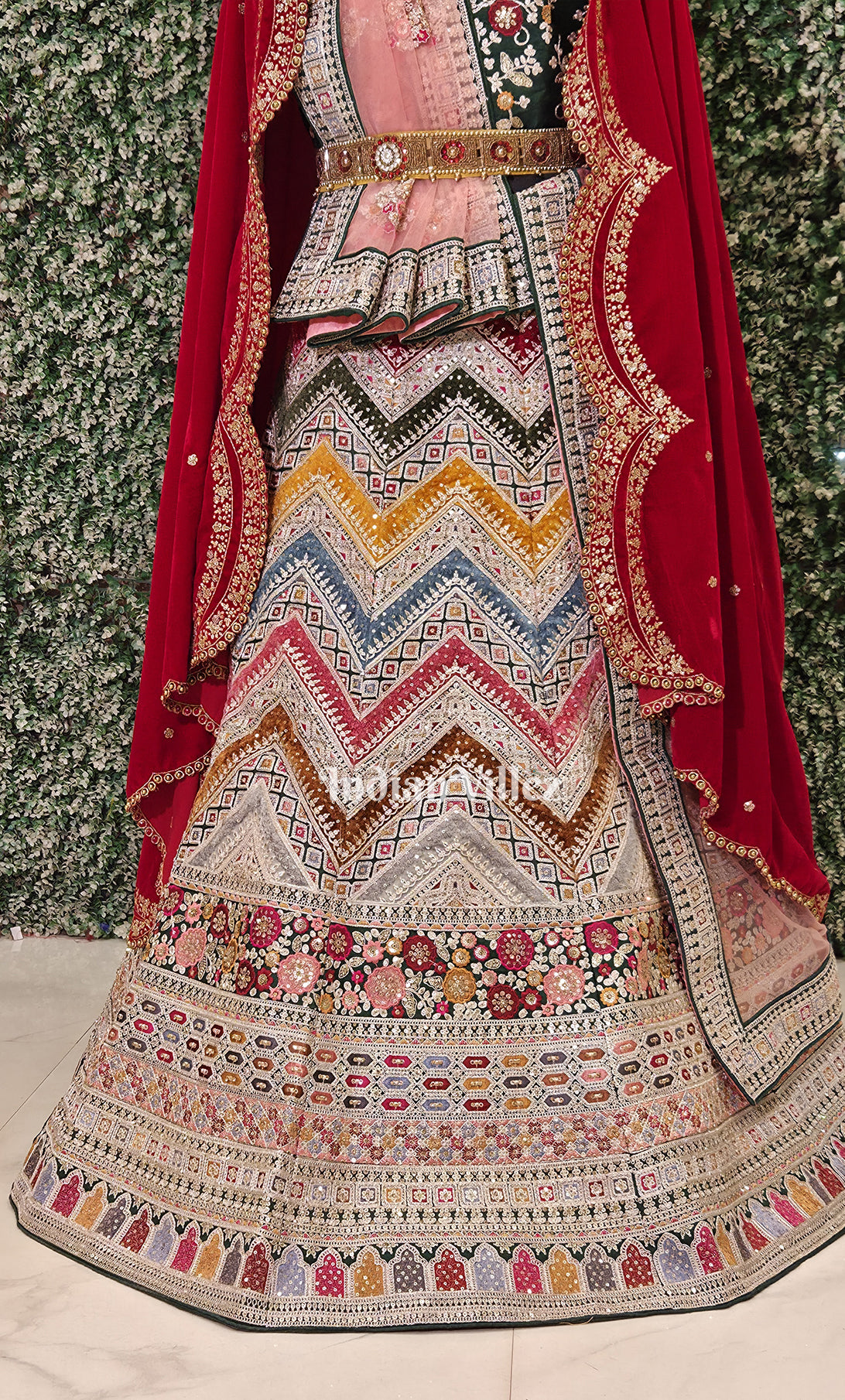 Exlusive Designer Multi Coloured Lehenga Choli With Dupatta