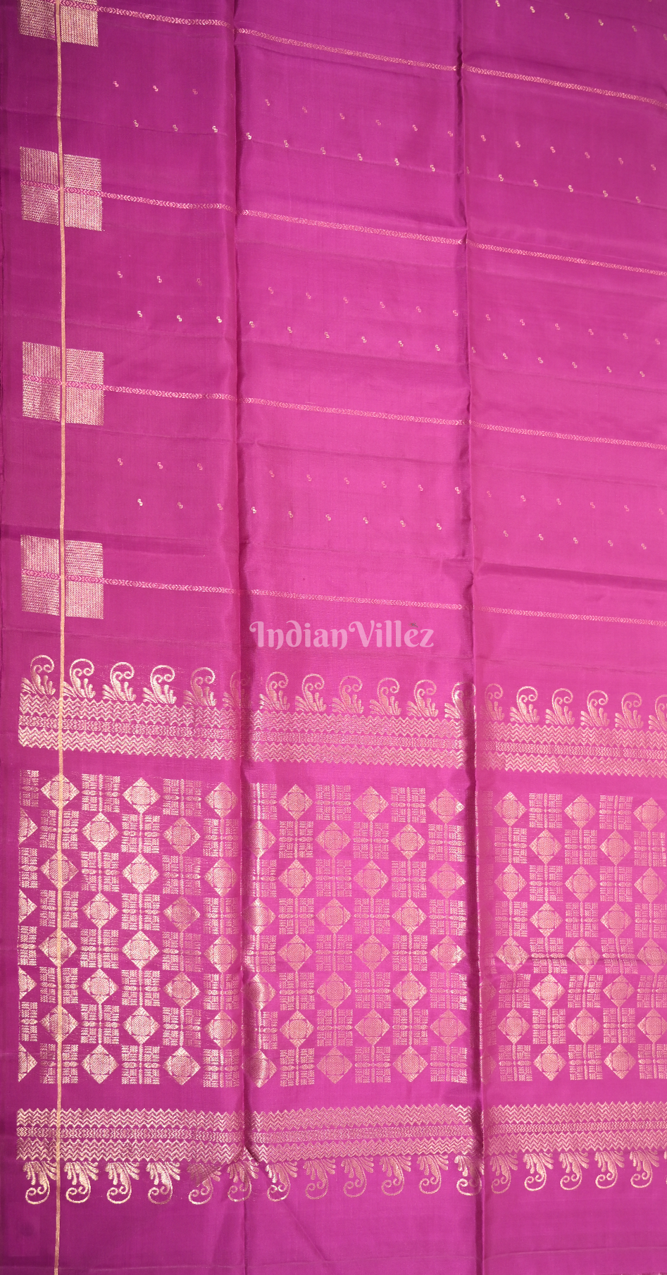 Pink Golden Zari Pure Kanjivaram Soft Silk Saree