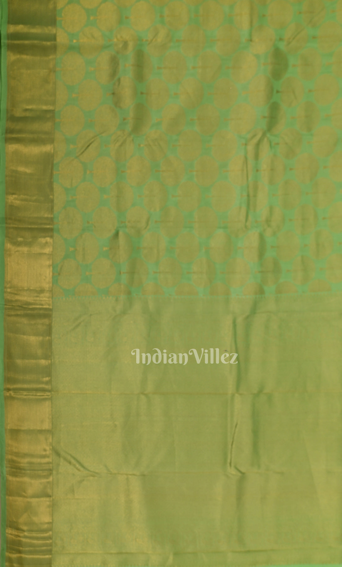 Parrot Green Brocade Pure Kanjivaram Silk Saree 