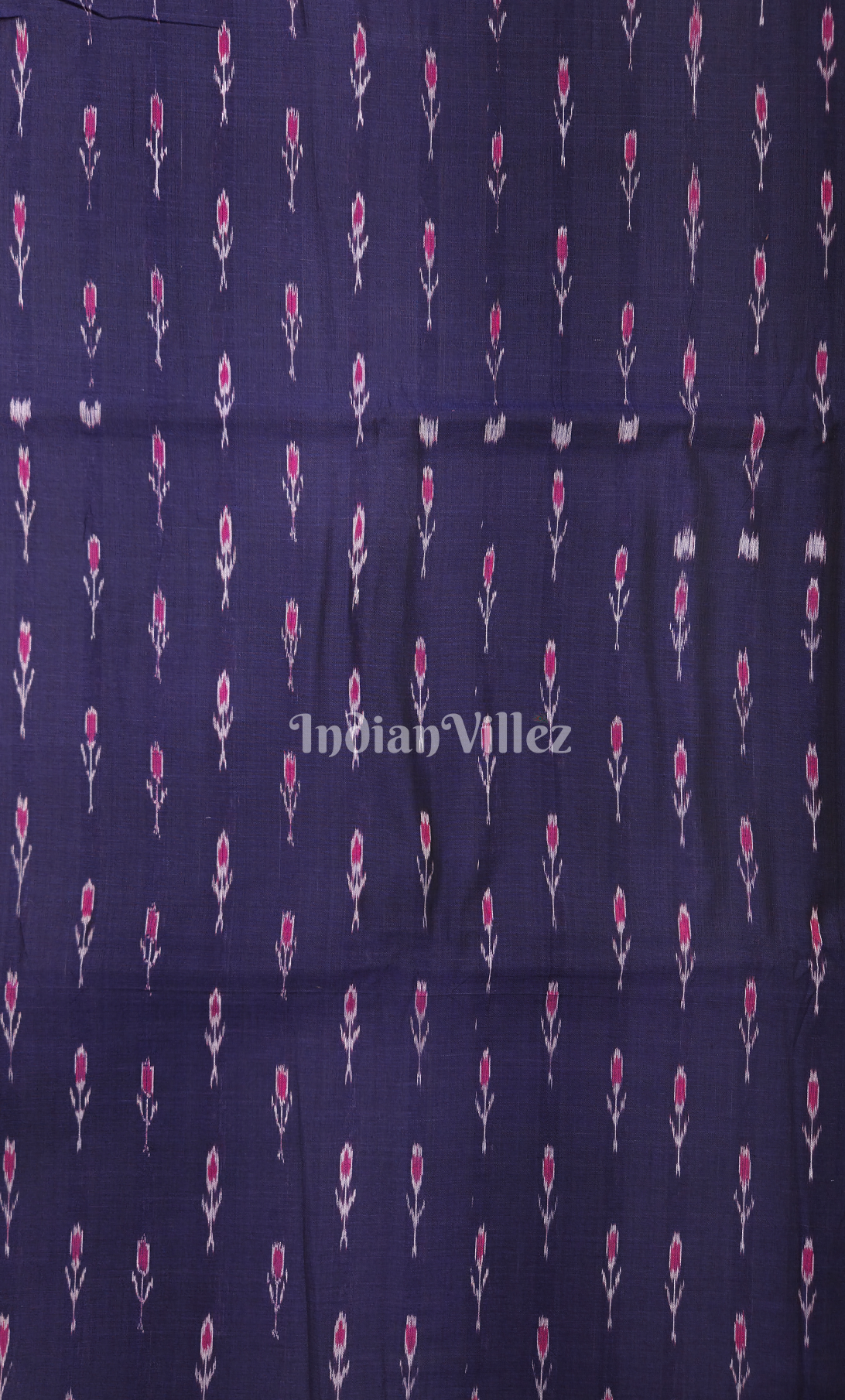 Blue Mayur Chandrika Design Odisha Ikat Sambalpuri Cotton Fabric