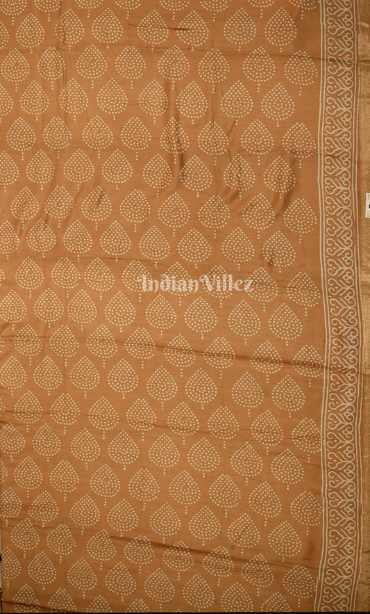 Rust Orange Block Printed Cotton Suit Sets