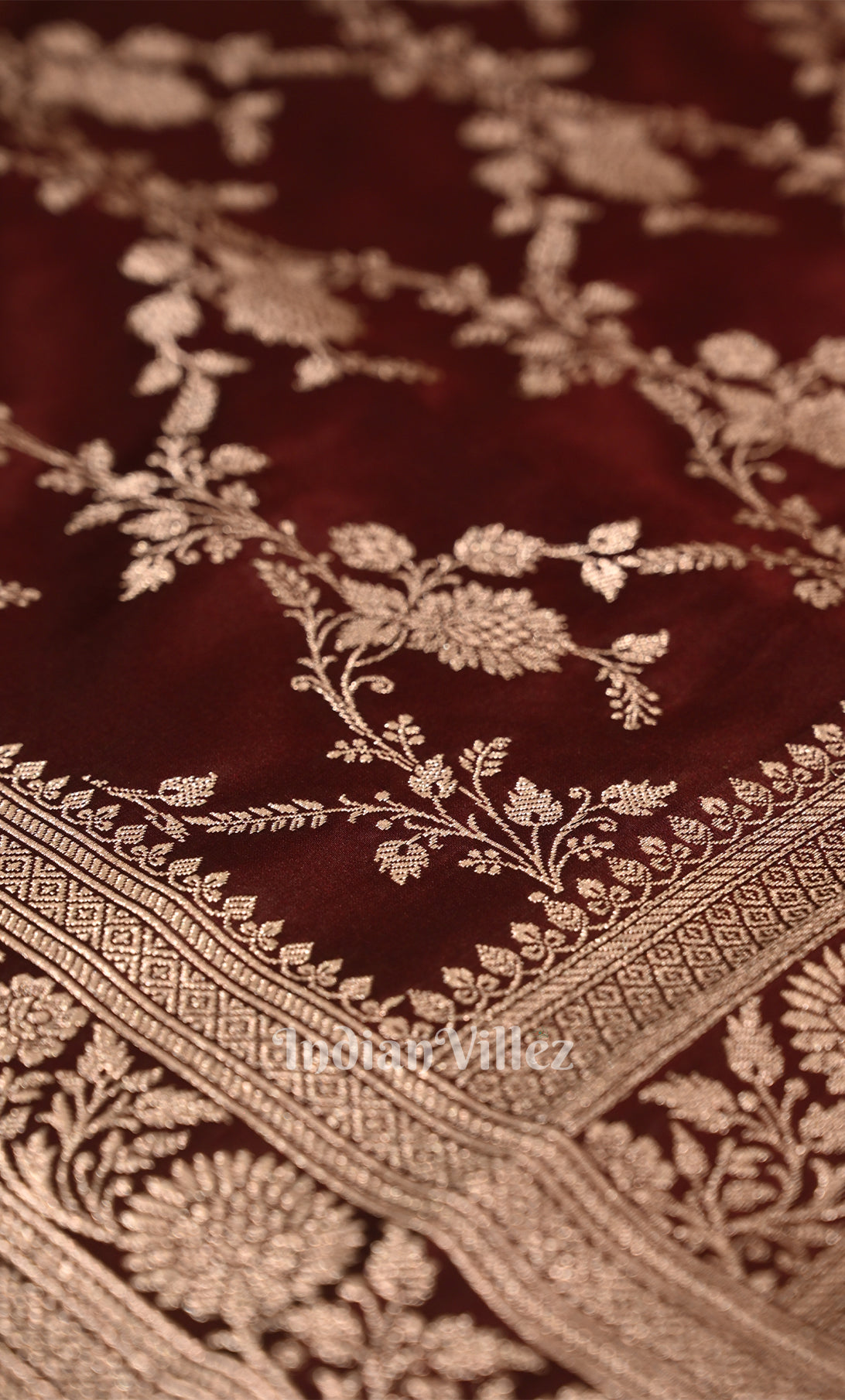 Wine Purple Pure Mashru Satin Silk Banarasi Saree