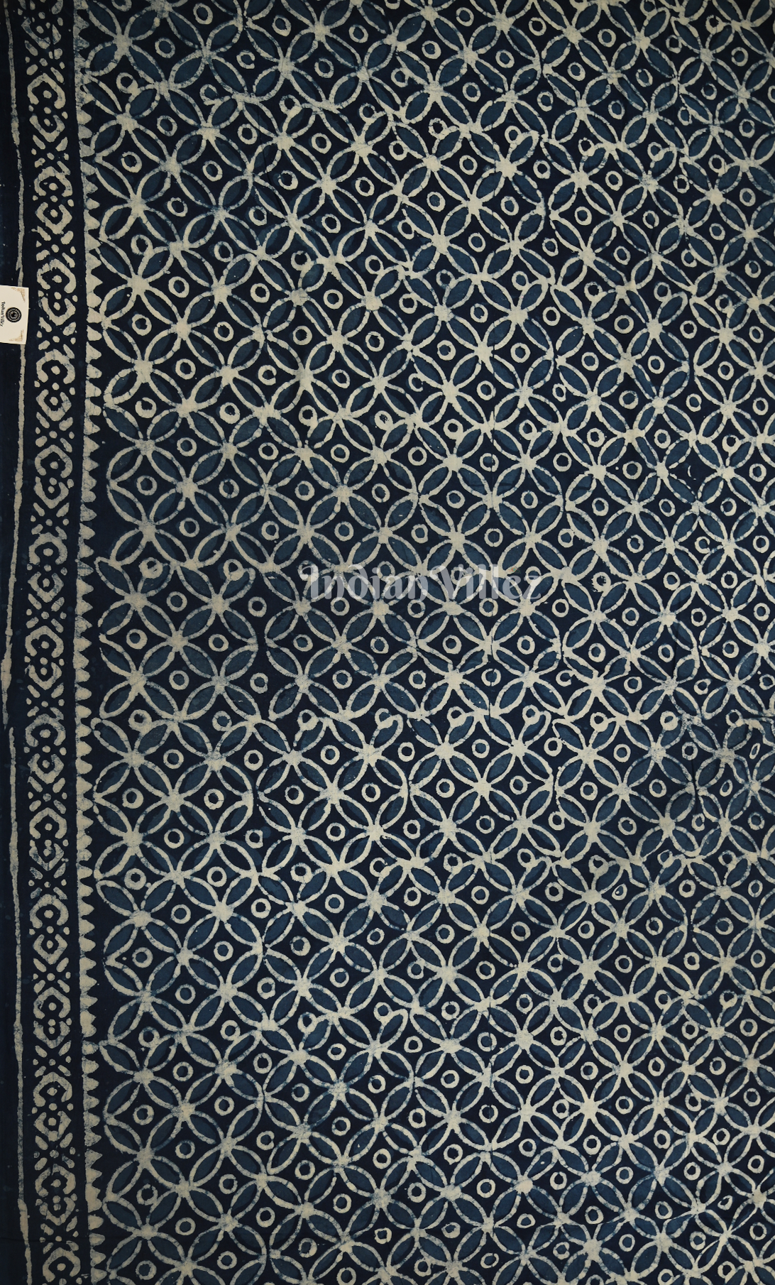 Indigo Blue White Dabu Block Printed Cotton Suit Sets 