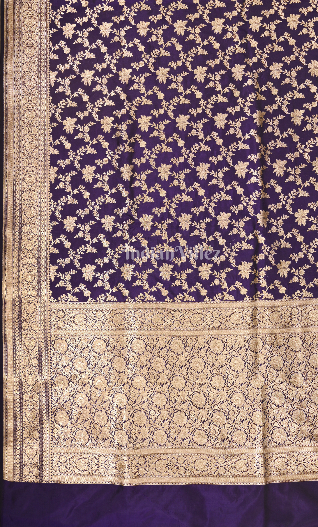 Premium wedding Wear  Purple Pure Katan Banarasi Silk Saree 