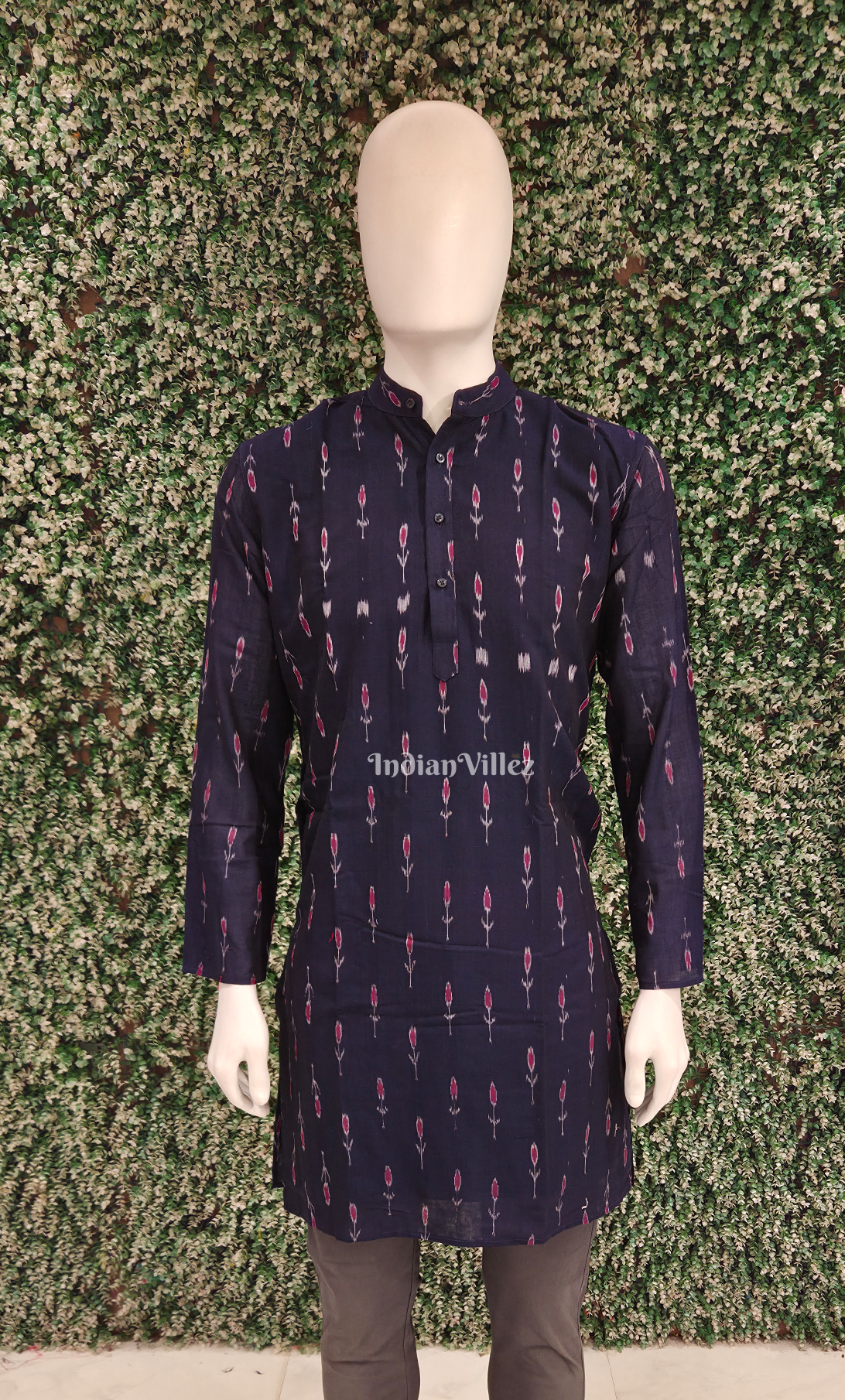 Blue Mayur Chandrika Odisha Ikat Cotton Kurta for Men