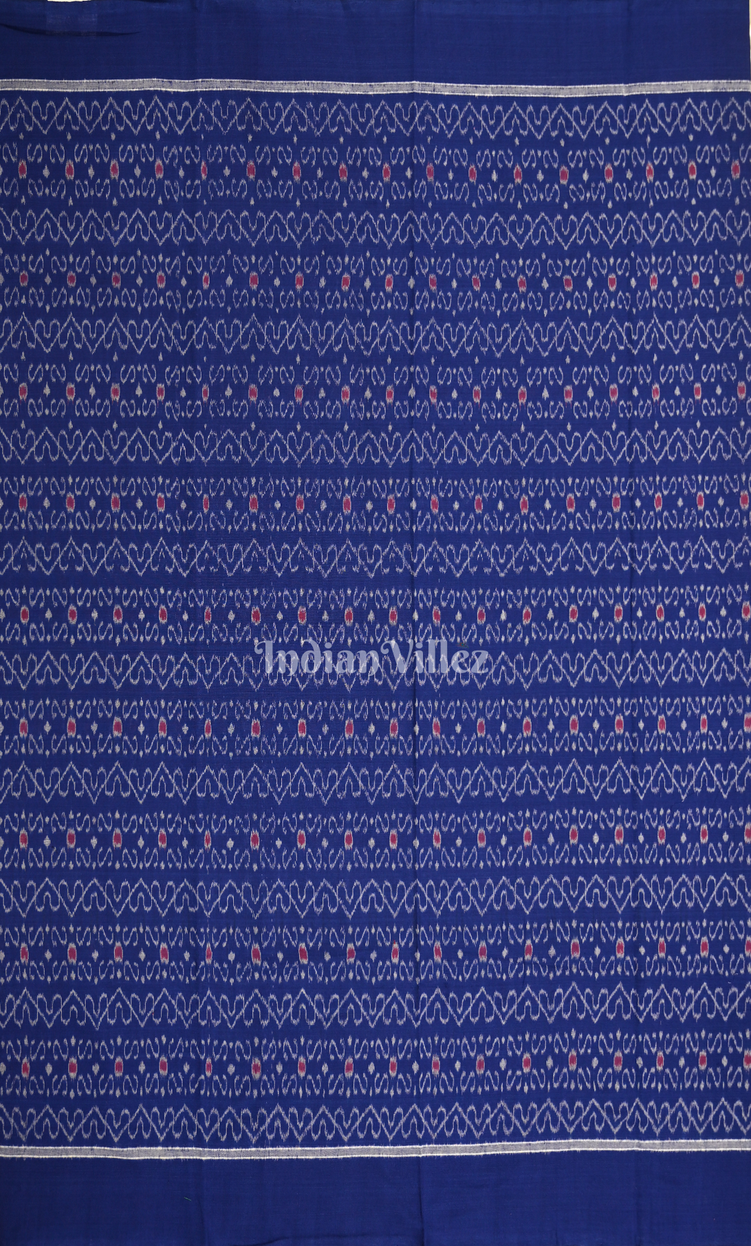 Blue Red Odisha Ikat Sambalpuri Dress Set & Dupatta 