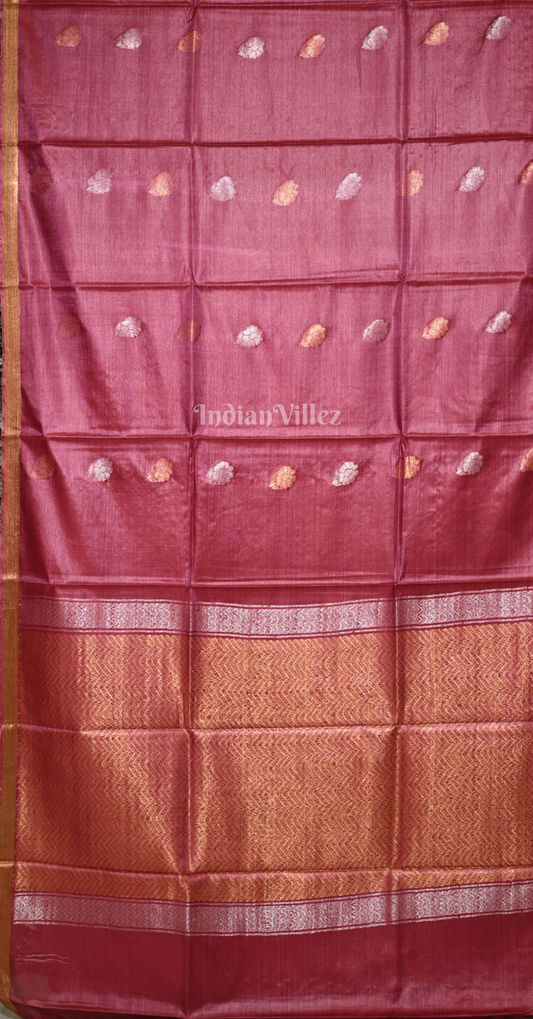 Onion Pink Pure Kanjivaram Soft Silk Saree