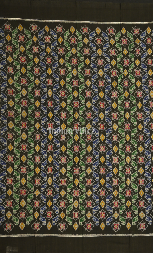 Multi Colour Odisha Ikat Sambalpuri Dress Set & Dupatta