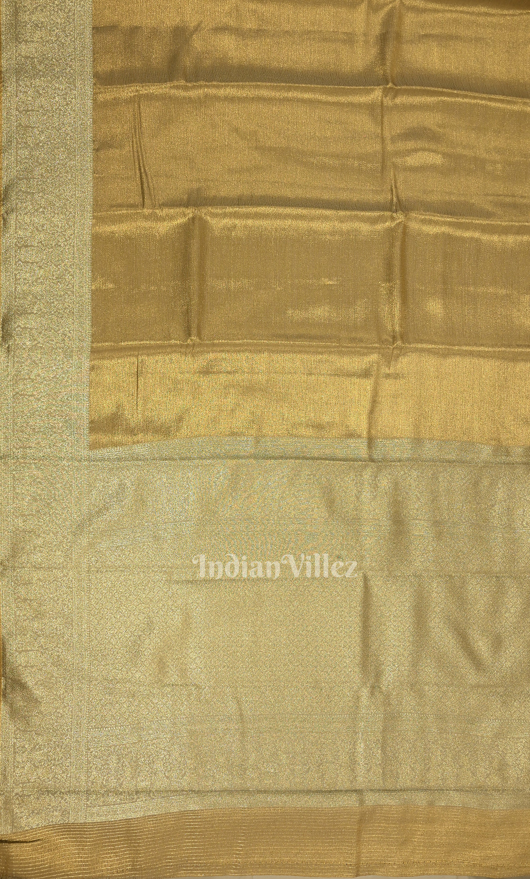 Metallic Gold Brocade Pure Kanjivaram Tissue Silk Saree