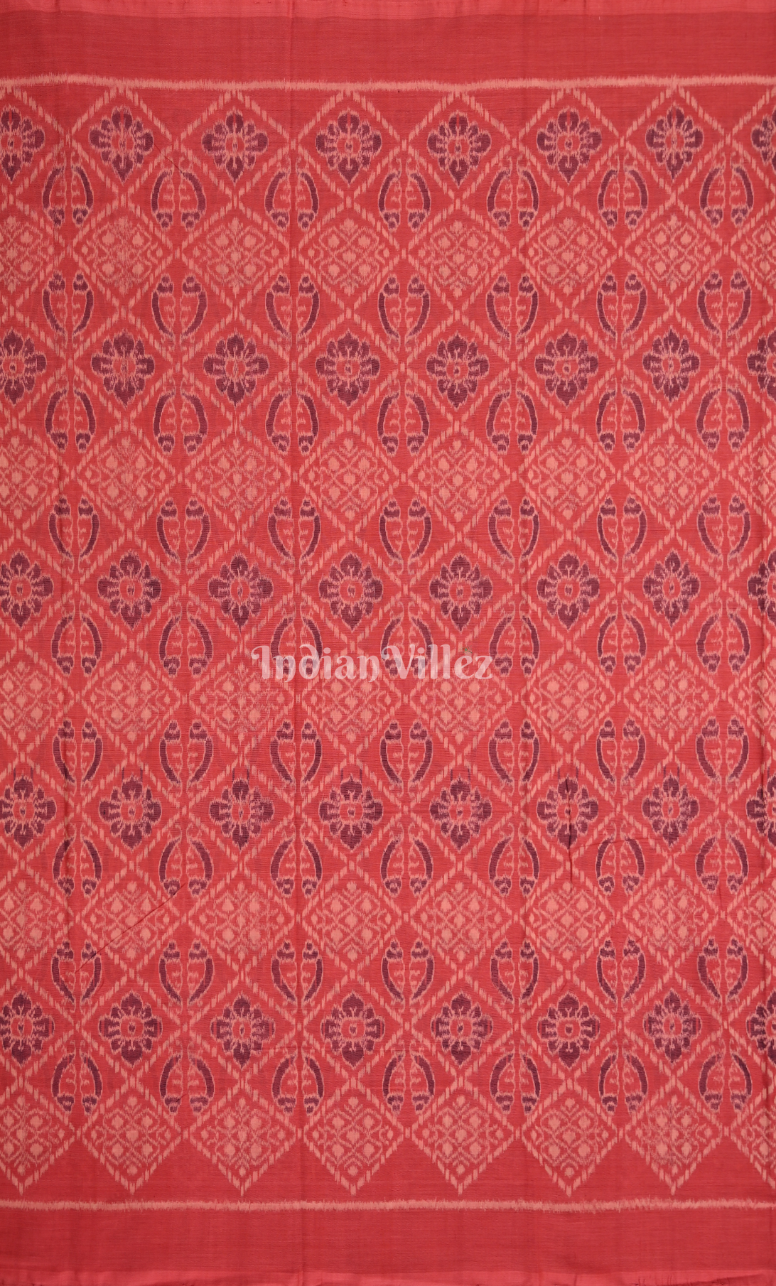 Light Pink Black Odisha Ikat Sambalpuri Dress Set & Dupatta 