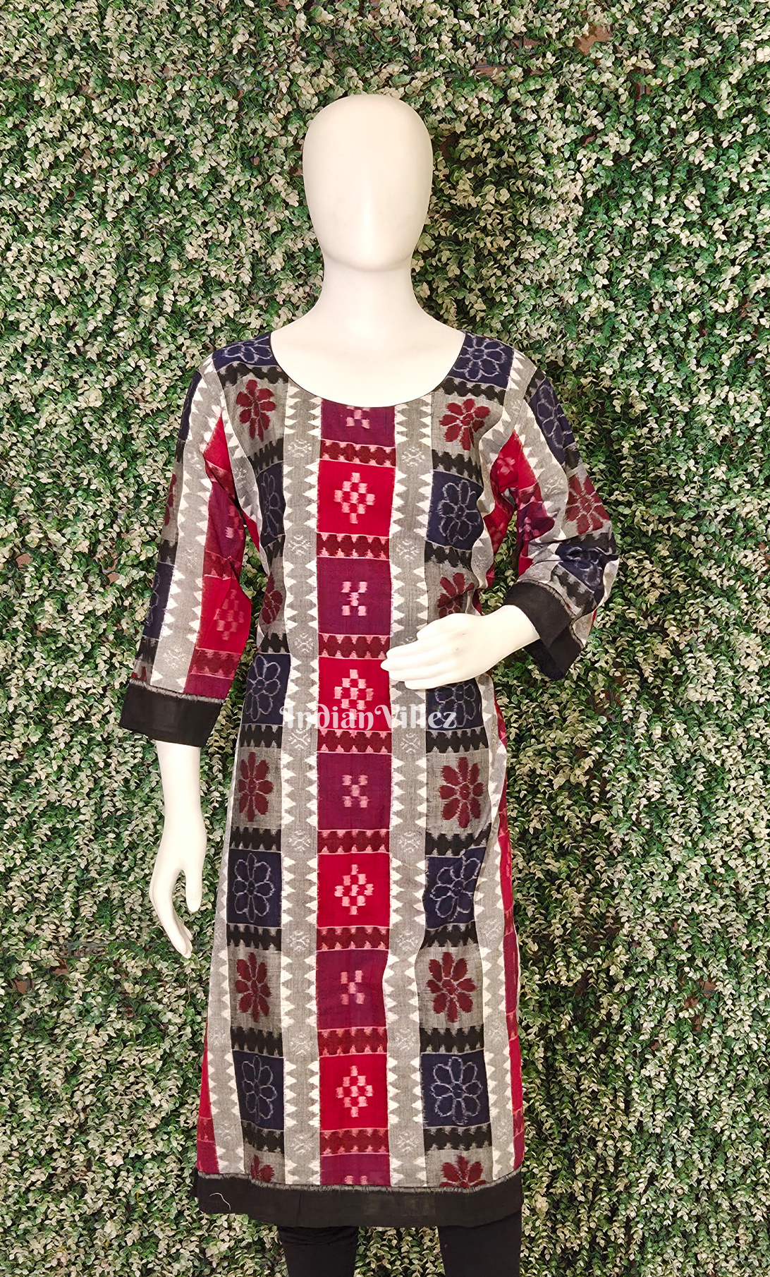 Multi Color Utkalaxmi Odisha Ikat Designer Cotton Kurti for Women 
