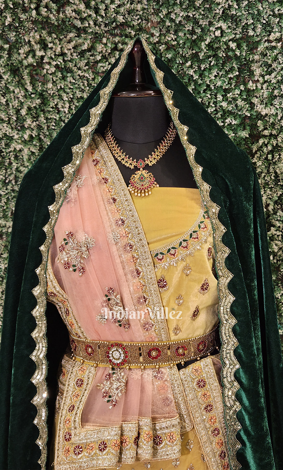 Exlusive Designer  Yellow Peach Lehenga Choli With Dupatta 