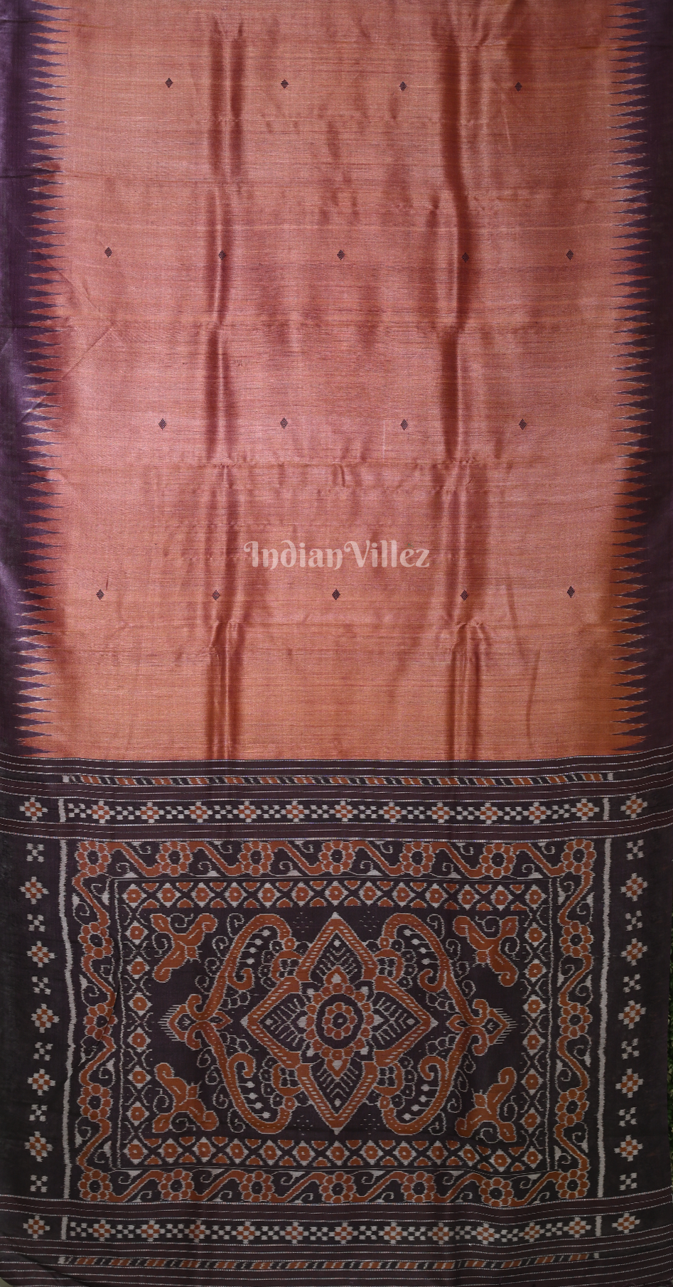 Rust Purple Fine Gopalpur Tussar Silk Saree