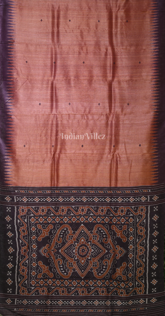 Rust Purple Fine Gopalpur Tussar Silk Saree