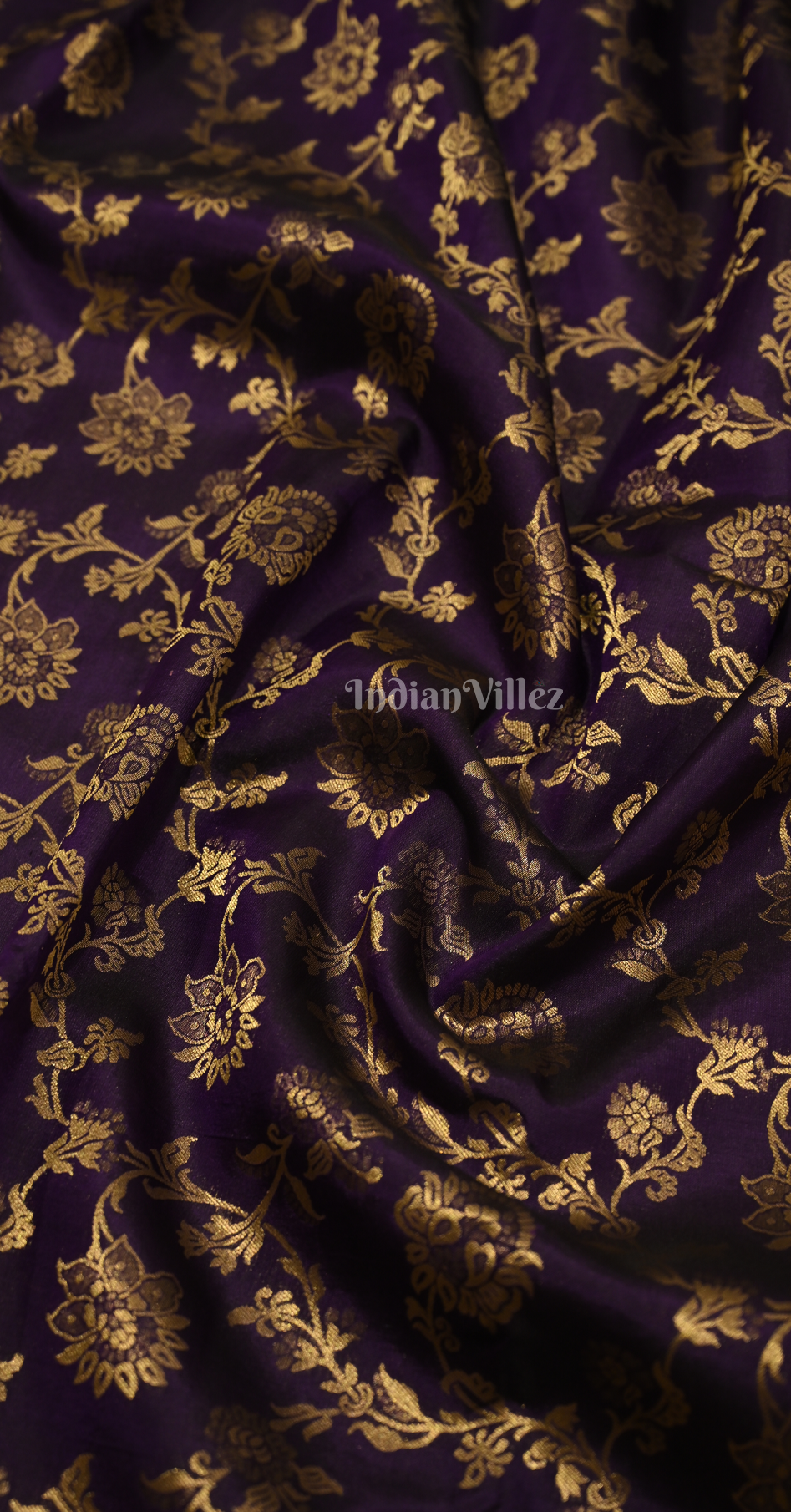 Exclusive Purple Floral Brocade Pure Kanjivaram Silk Saree