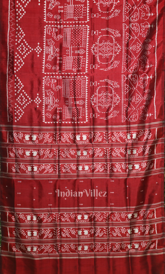 Elegant Red  Marriage Theme Contemporary Designer Silk Saree 