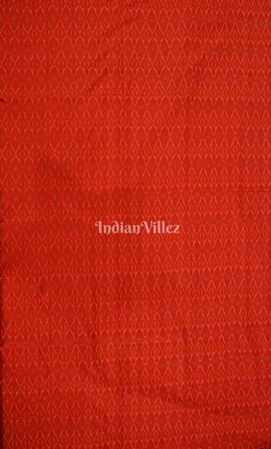 Red Parrot Green Pochampally Ikat Sico Unstitched Suit Sets 