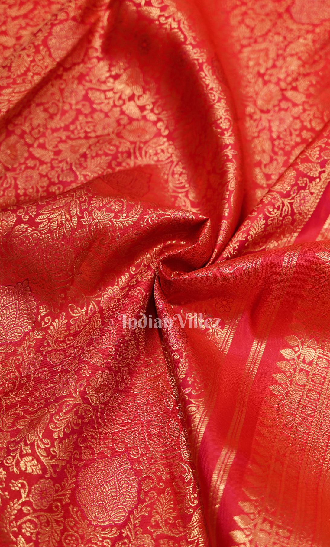 Luxurious Red Brocade Pure Kanjivaram Silk Saree