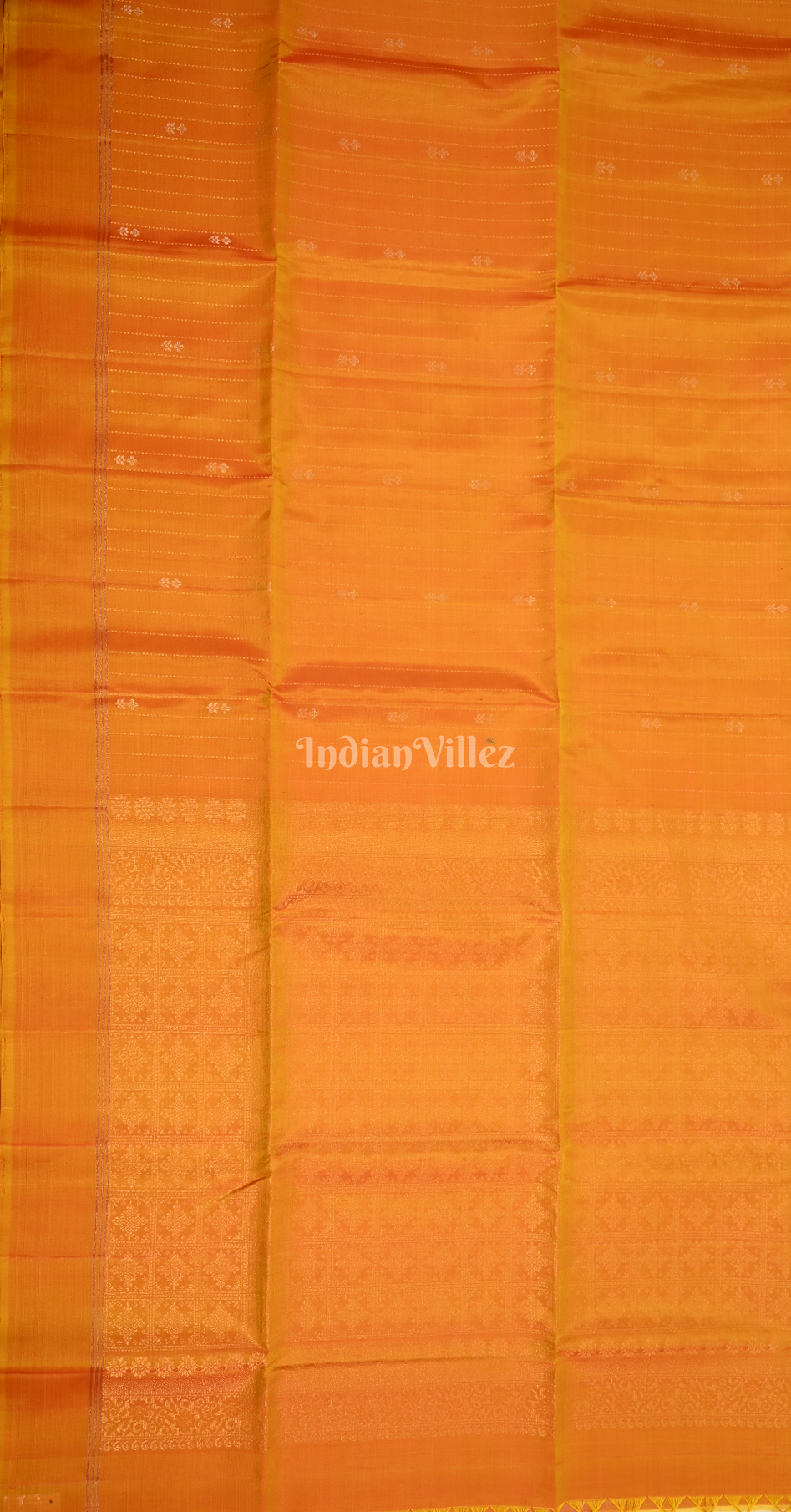 Orange Pure Kanjivaram Soft Silk Saree