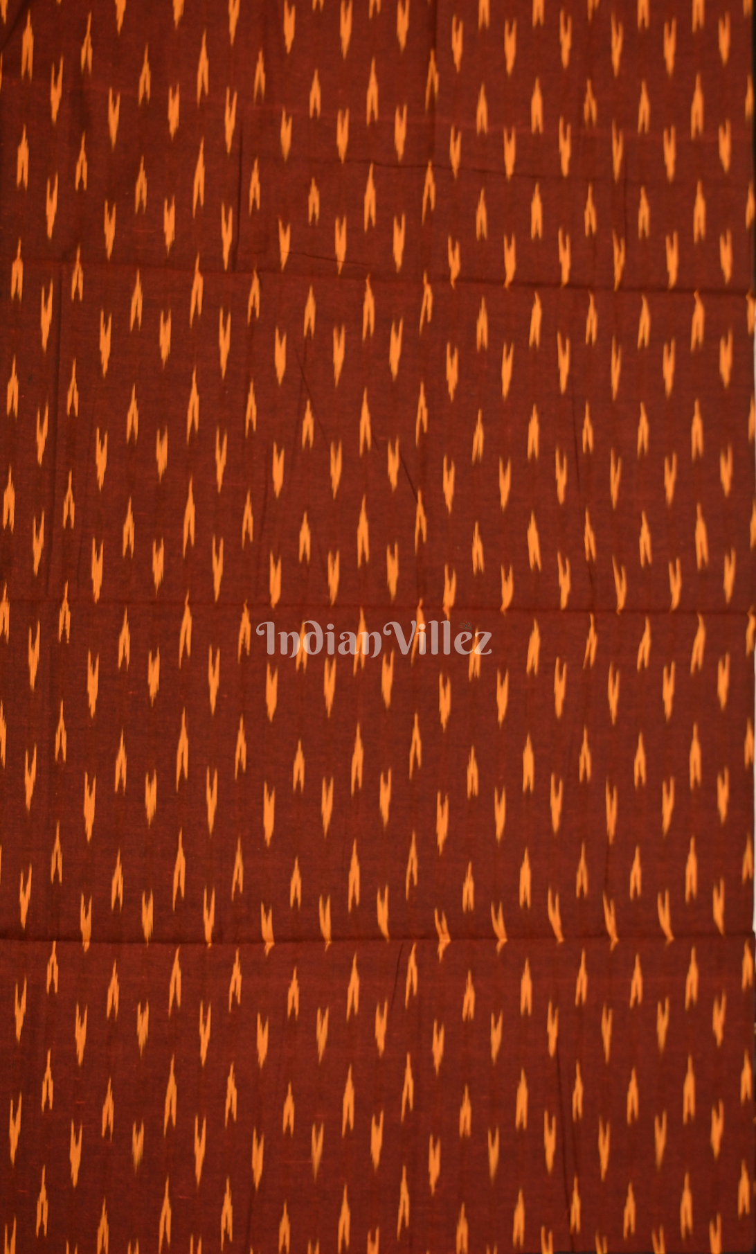 Brown Black Pochampally Ikat Cotton Unstitched Suit Sets