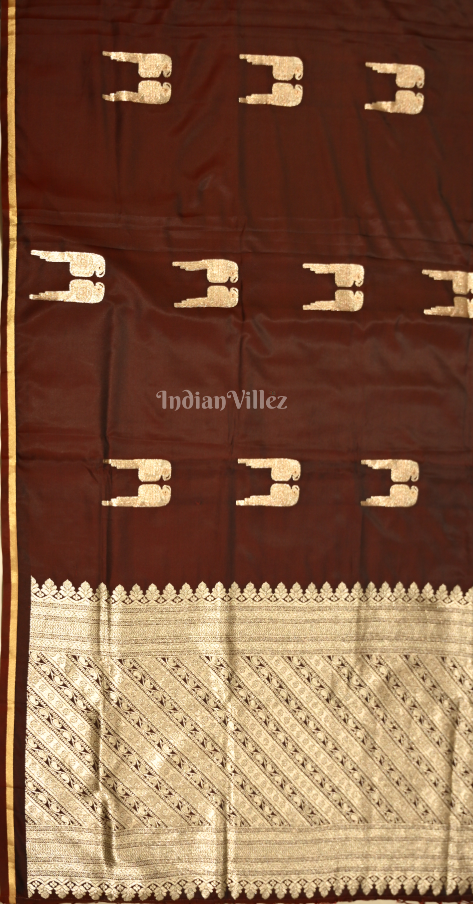 Purple Wine Zari Mashru Satin Banarasi Silk Saree