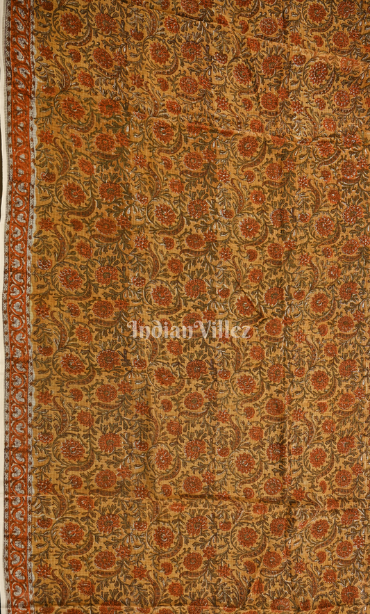 Brown Maroon Sanganeri Block Printed Kota Cotton Suit Sets