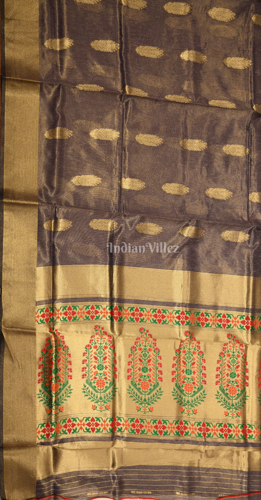 Blue Paithani Zari Tissue Silk Saree