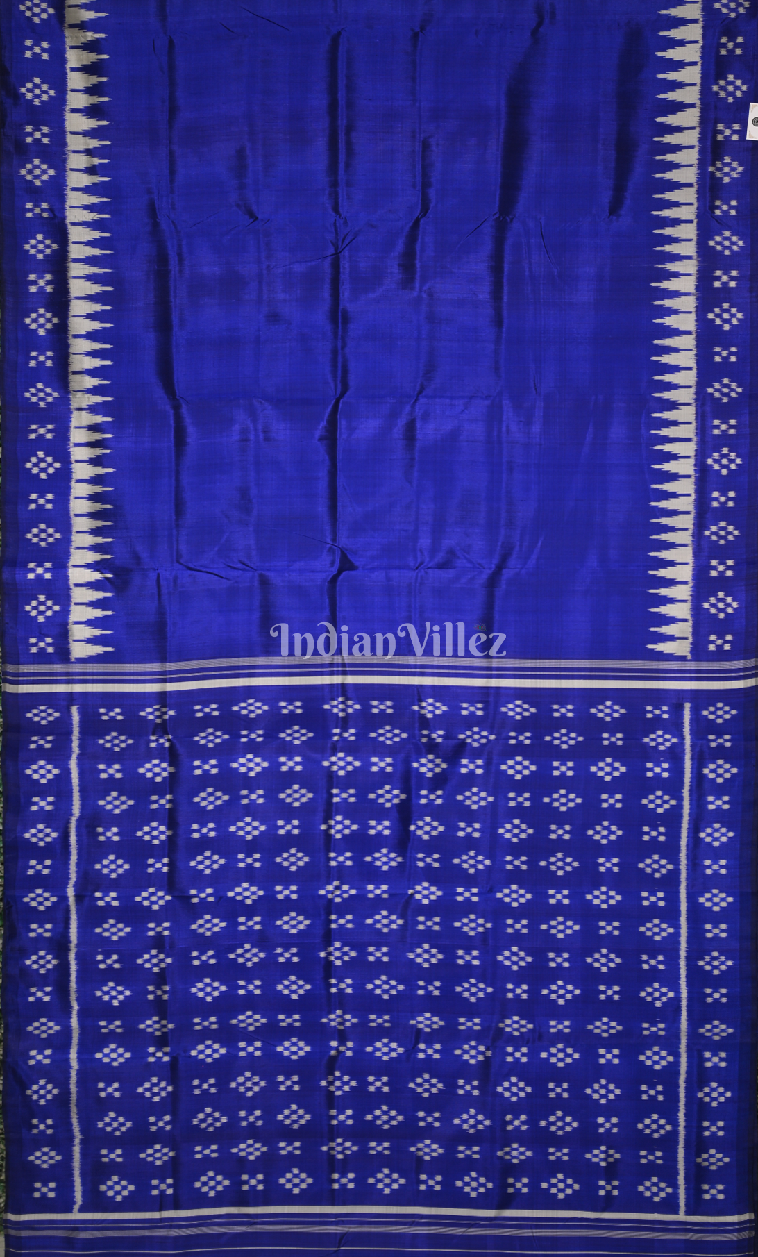 Royal Blue Contemporary Designer Silk Saree with Pasapali Anchal