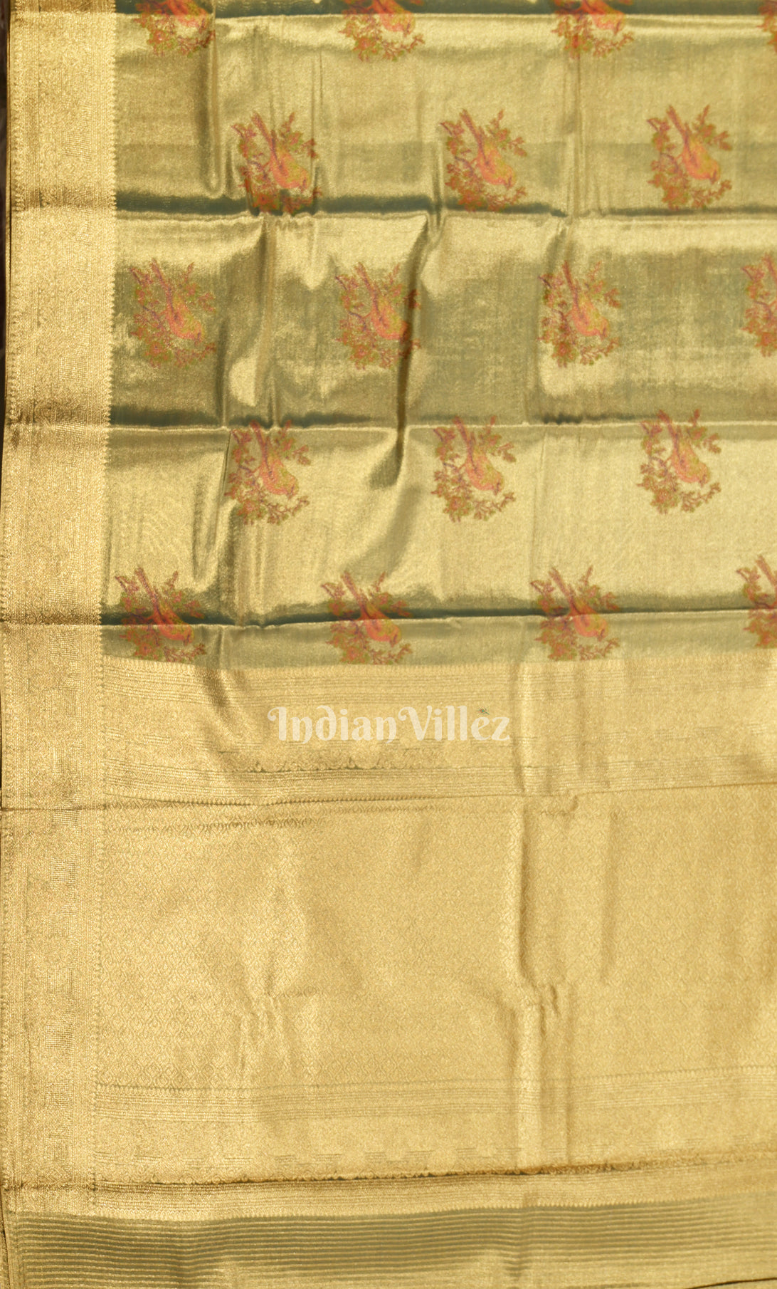 Light Green Digital Print Kanjivaram Silk Saree 