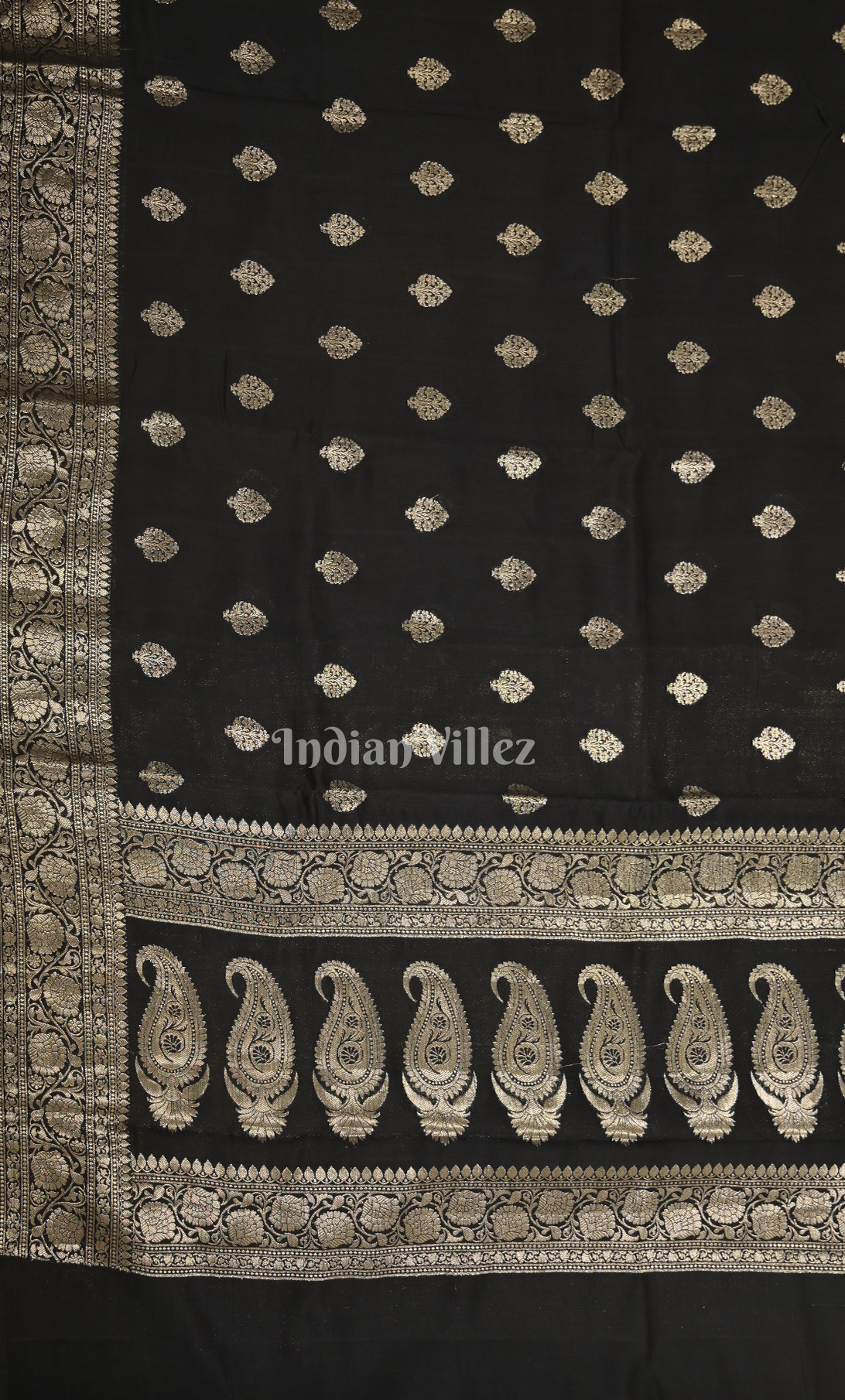 Exclusive Black Pure Katan Banarasi Silk Saree 
